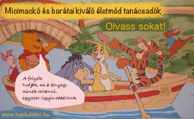 Micimackó és barátai kiváló életmód tanácsadók.