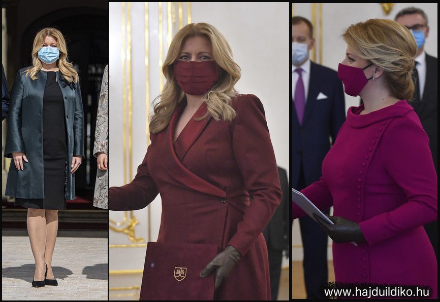 A szlovák miniszterelnök asszony megértette az idők szavát Néhány nap alatt az outfit-je részévé tette a maszk viselését. Már ez is sikert és elismerést hozott neki. Ebben még nincs semmi különös. De volt egy zseniális húzása. Minden gyönyörű ruhájához varrt / gyanítom varratott egy színben megfelelő maszkot. Bíbor ruha, bíbor cipő, bíbor maszk. A divat és a politika általában halad a korral. Itt a kettő találkozott.